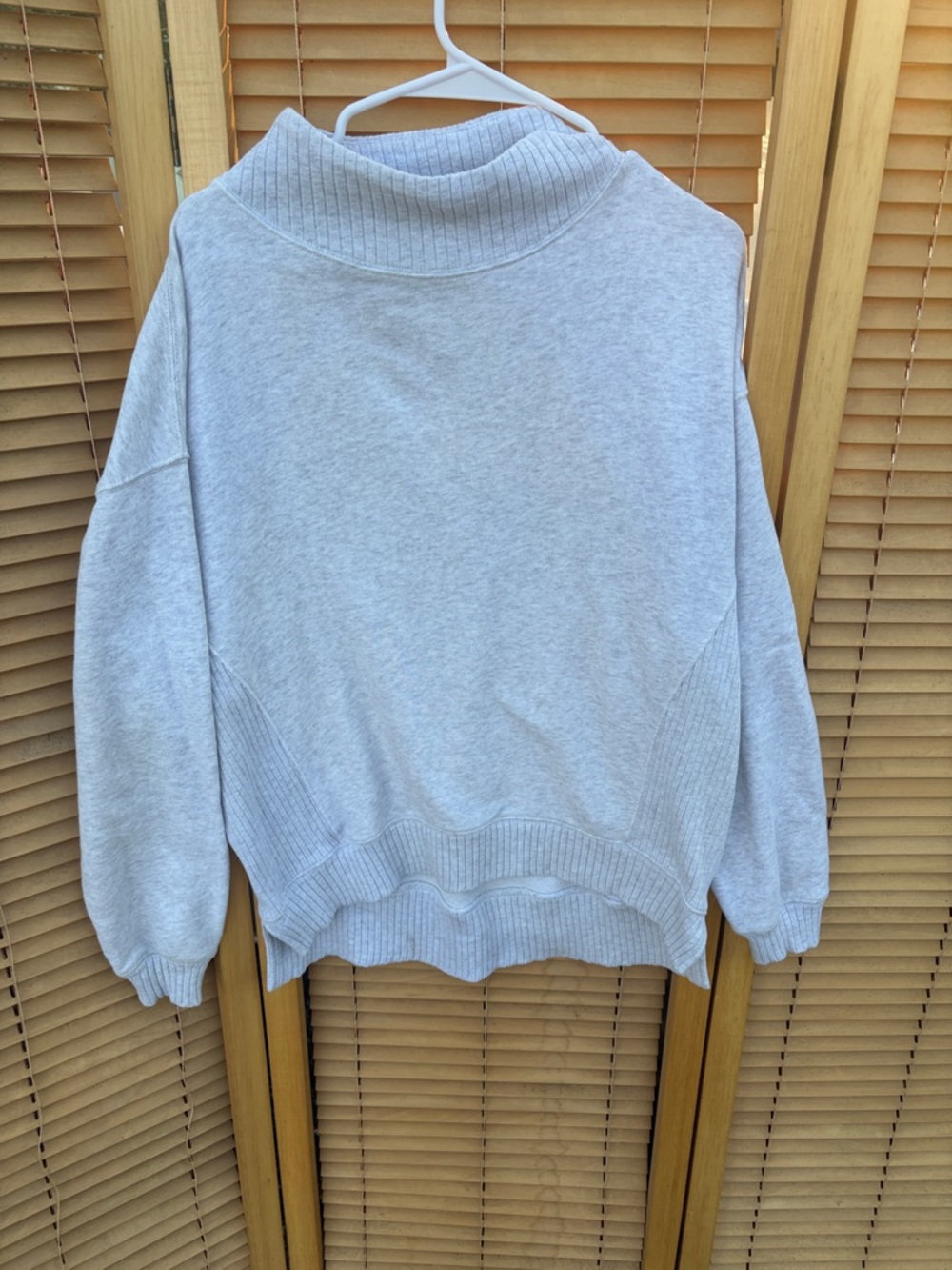 aerie Light Gray Cowl Neck Pullover Sweater Oversized (could fit XL)